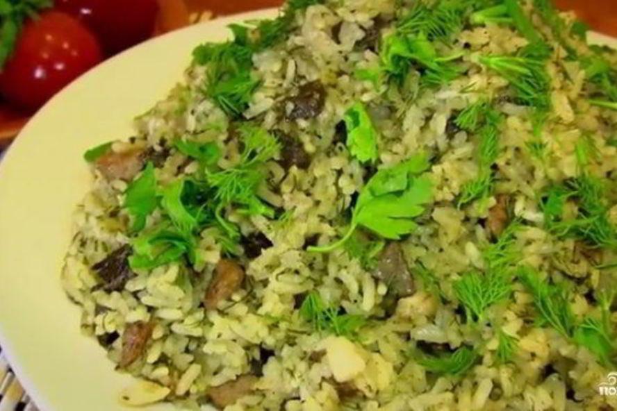 Рецепт плова с зеленью
