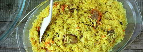 плов со свининой в духовке. Шаг 11