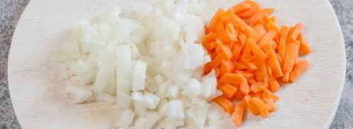 постный плов из гречки с соевым мясом. Шаг 4