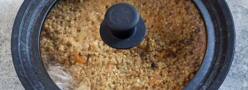 постный плов из гречки с соевым мясом. Шаг 7