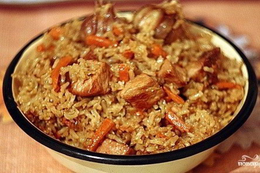 Рецепт узбекского плова из свинины