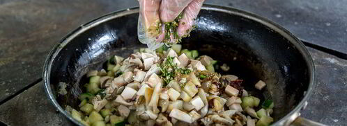 грибное рагу с диким рисом. Шаг 7