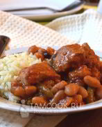 Мясное рагу с фасолью