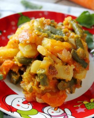 Овощное рагу с фасолью стручковой