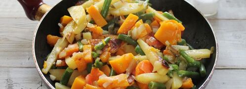 овощное рагу с фасолью стручковой. Шаг 5