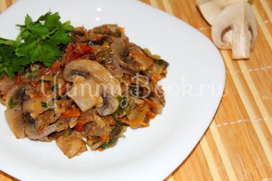Рецепт овощного рагу с грибами