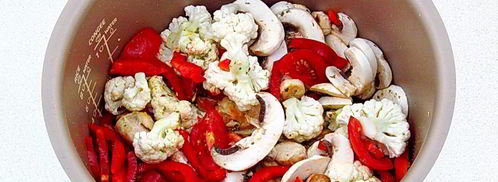 овощное рагу с курицей в мультиварке. Шаг 7