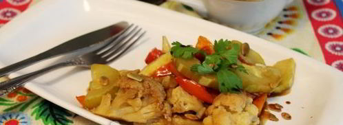 овощное рагу с цветной капустой и кабачками. Шаг 11