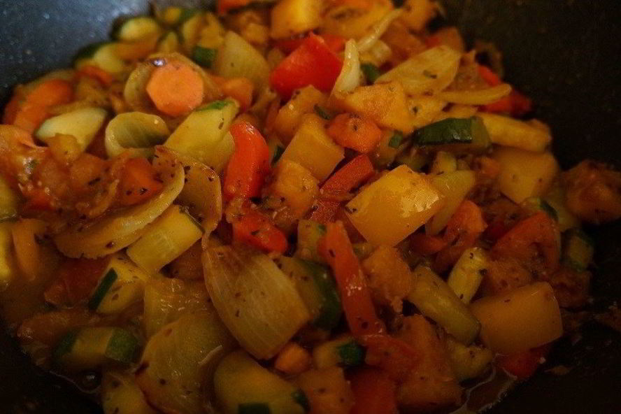 Рецепт овощного рагу со сладким бататом
