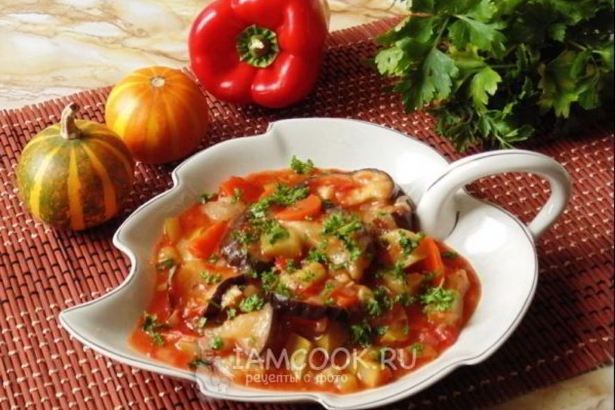 Рецепт рагу из баклажанов и кабачков