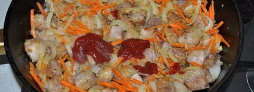 рагу из свинины с тушеной капустой. Шаг 5