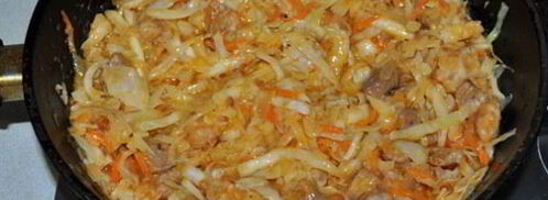 рагу из свинины с тушеной капустой. Шаг 8