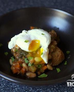 Рагу с фасолью и мангольдом