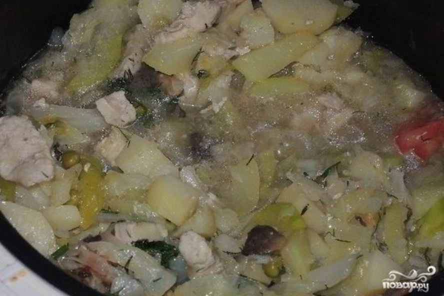 Рецепт рагу с грибами в мультиварке