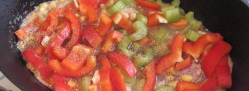 рагу с соевыми бобами в чугунке. Шаг 11