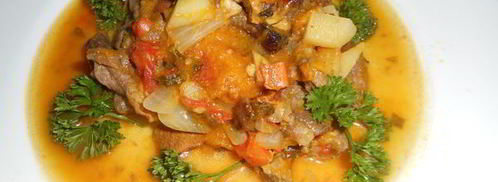 запеченная тыква, фаршированная рагу с говядиной. Шаг 11