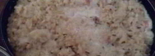 насыщенное ризотто с морским окунем и сливками. Шаг 5