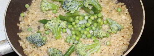 перловое ризотто с зелеными овощами. Шаг 4