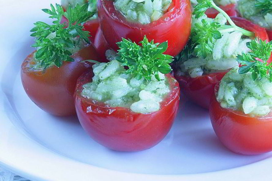 Рецепт помидорок черри, фаршированные ризотто