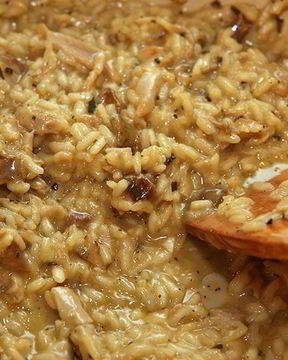 Ризотто с белыми грибами и апельсинами