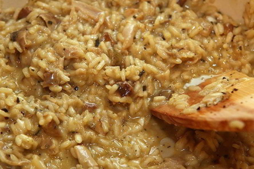 Рецепт ризотто с белыми грибами и апельсинами