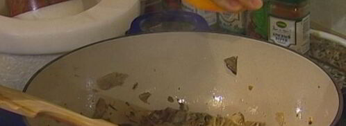 ризотто с белыми грибами и апельсинами. Шаг 8