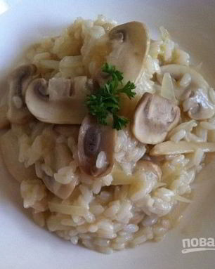 Ризотто с грибами и луком