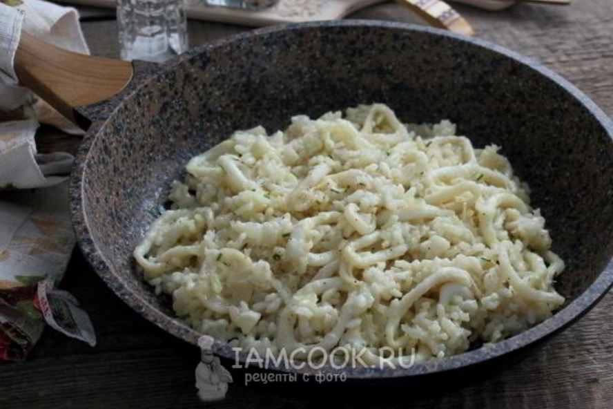 Рецепт ризотто с кальмарами