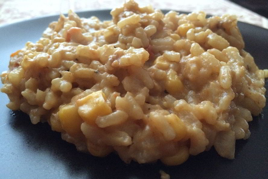 Рецепт ризотто с красным вином и кукурузой