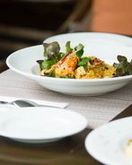 Ризотто с креветками и гребешками