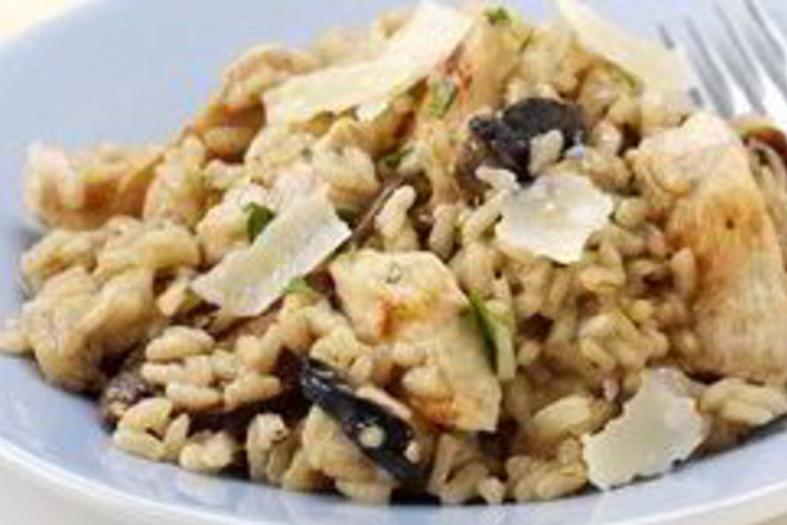 Рецепт ризотто с курицей и грибами