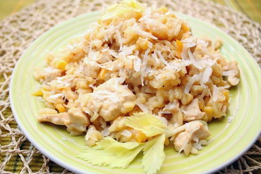 Рецепт ризотто с курицей и соевым соусом