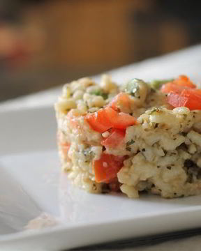 Ризотто с помидорами и спаржей