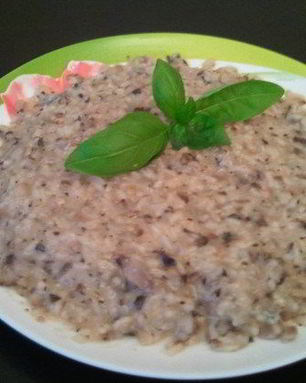 Ризотто с шампиньонами и сыром дор-блю