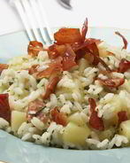 Ризотто я с яблоками и беконом