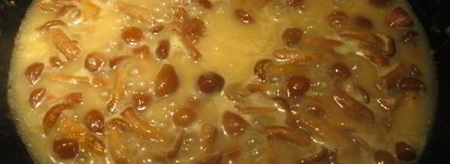 зеленое ризотто с опятами и креветками. Шаг 4