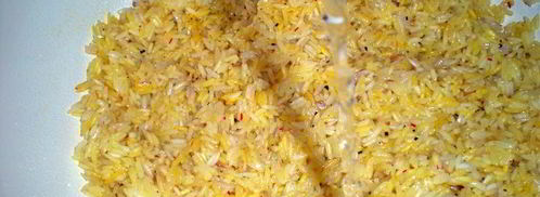 желтое ризотто с морепродуктами. Шаг 11