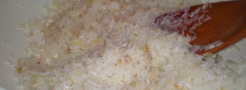 желтое ризотто с морепродуктами. Шаг 7