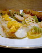 Филе палтуса с соусом из моркови и кориандра