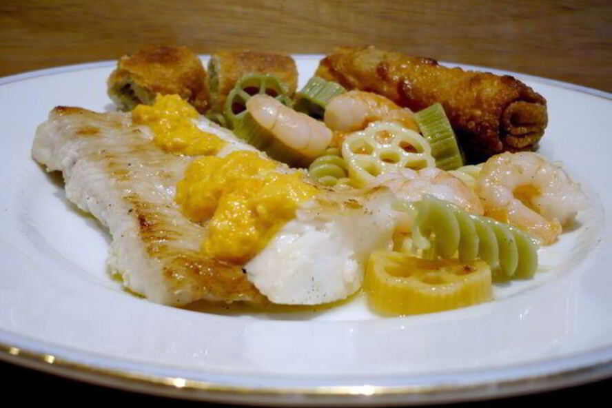 Рецепт филе палтуса с соусом из моркови и кориандра