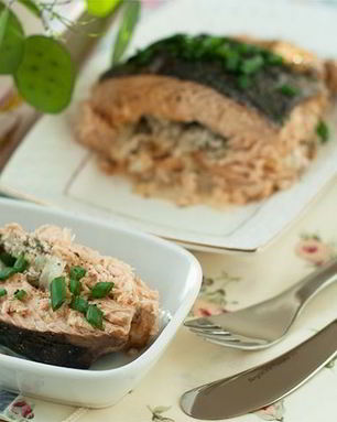 Горбуша в фольге на углях