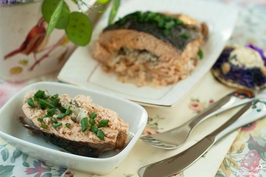 Рецепт горбуши в фольге на углях