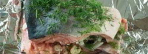 горбуша в фольге на углях. Шаг 3