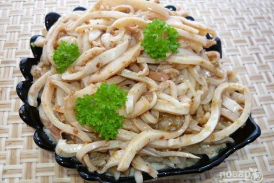 Рецепт кальмаров по-корейсков без моркови