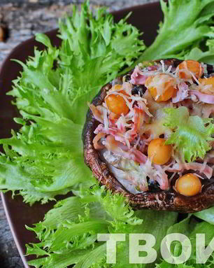 Кальмары с грибами