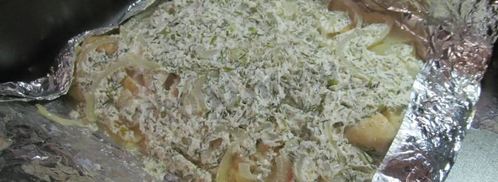 минтай запеченный в фольге в духовке. Шаг 11