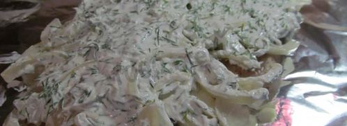 минтай запеченный в фольге в духовке. Шаг 8