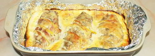 морской окунь в сырном соусе. Шаг 6