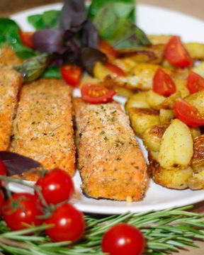 Панированная радужная форель