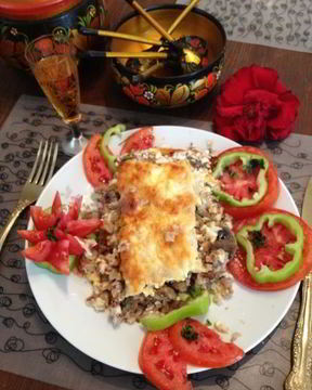 Рыба по-суздальски с гречневой крупой